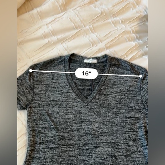 Rag & Bone The Slub Vee Tshirt charcoal gray size xxs - Picture 4 of 5